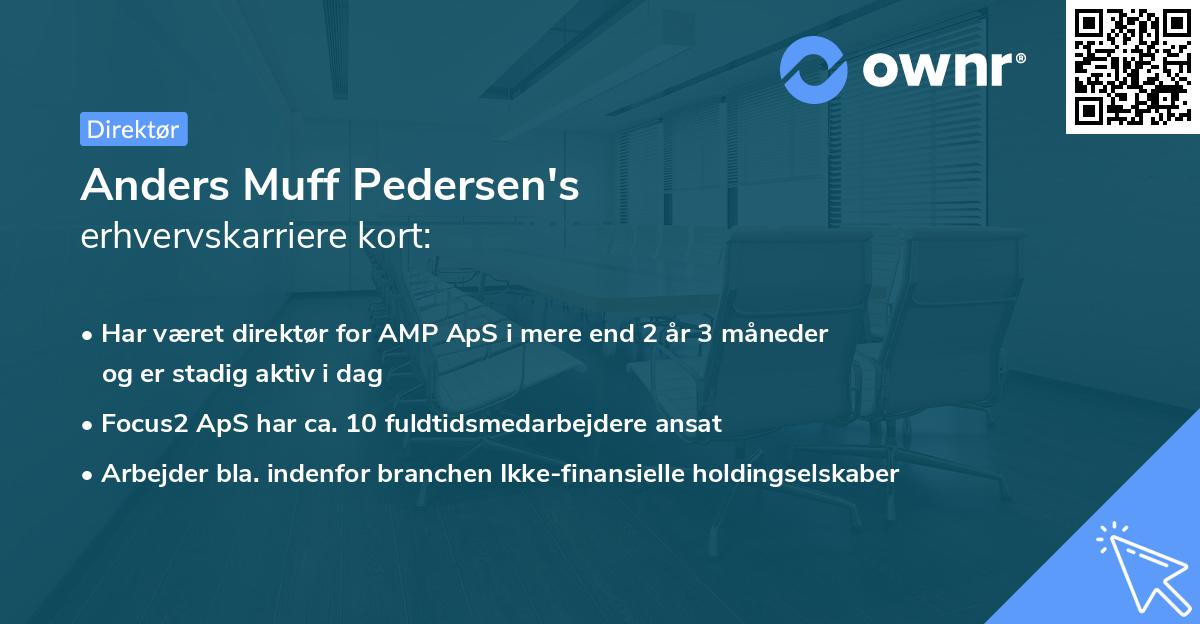 Anders Muff Pedersen's erhvervskarriere kort