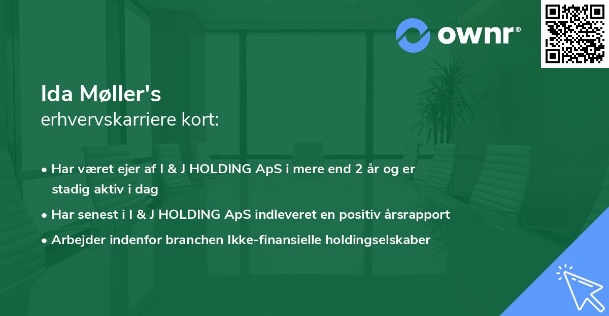 Ida Møller's erhvervskarriere kort