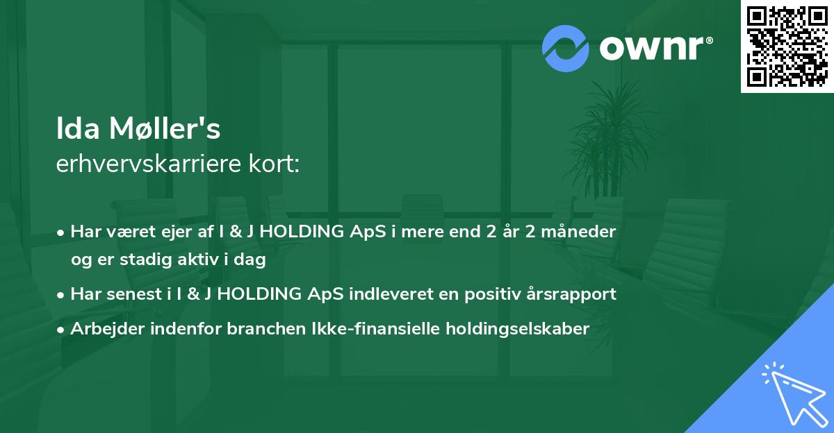 Ida Møller's erhvervskarriere kort