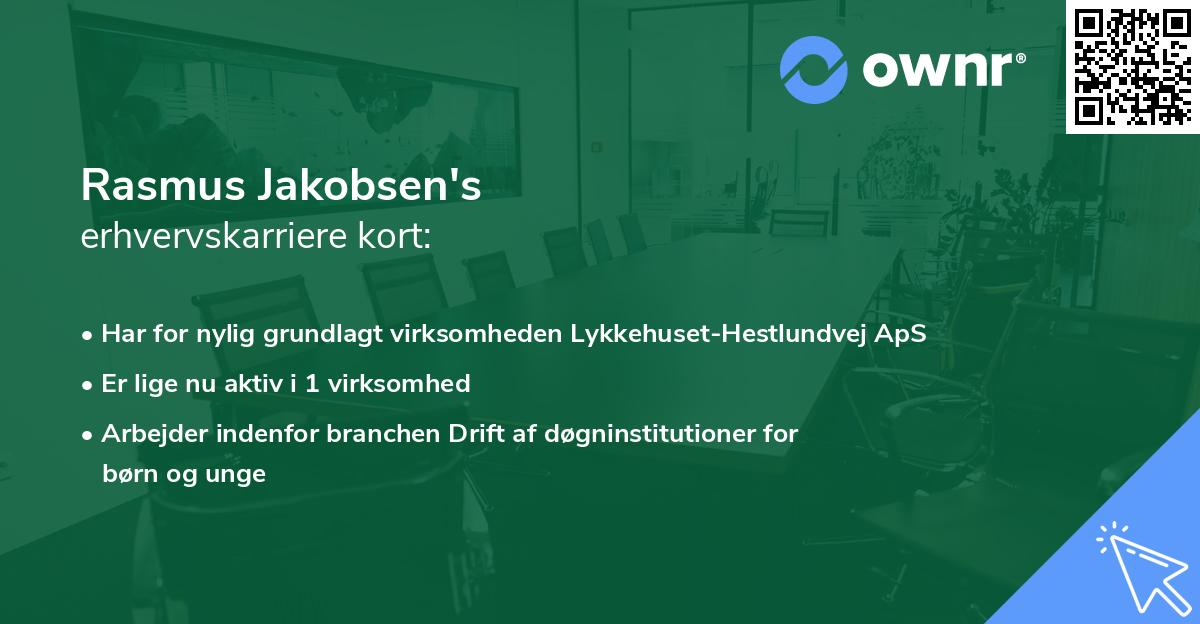 Rasmus Jakobsen's erhvervskarriere kort