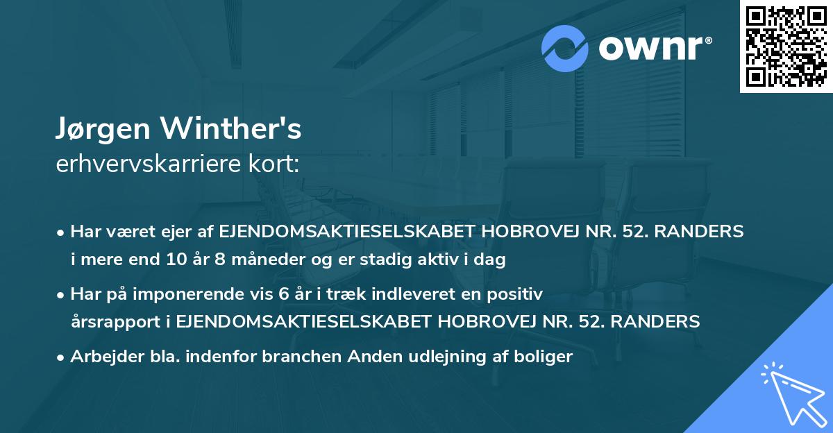 Jørgen Winther's erhvervskarriere kort