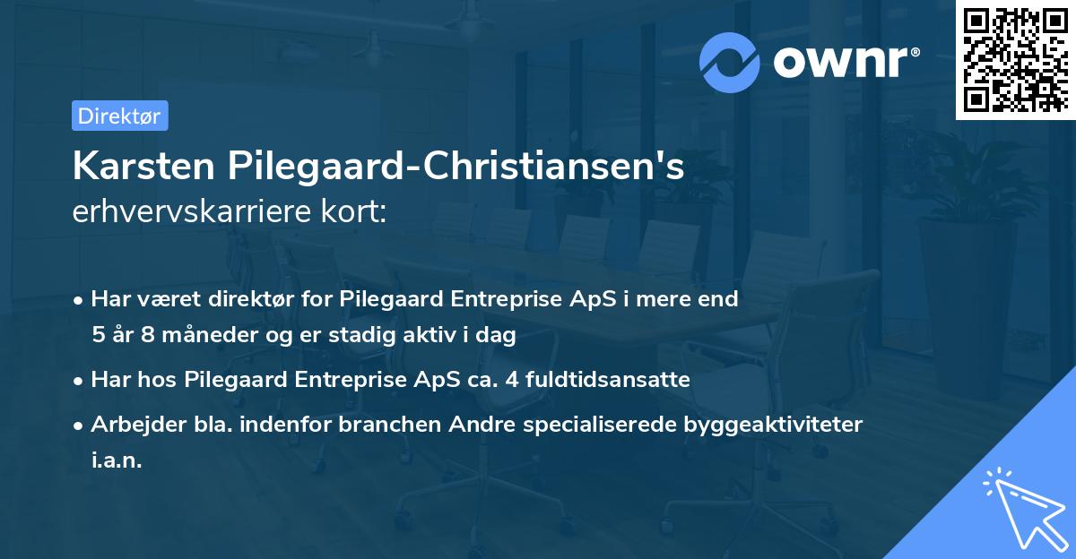 Karsten Pilegaard-Christiansen's erhvervskarriere kort