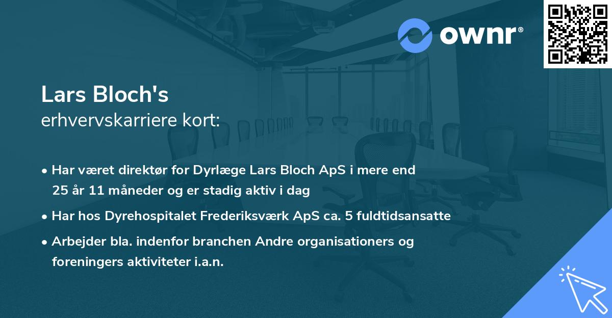 Lars Bloch's erhvervskarriere kort