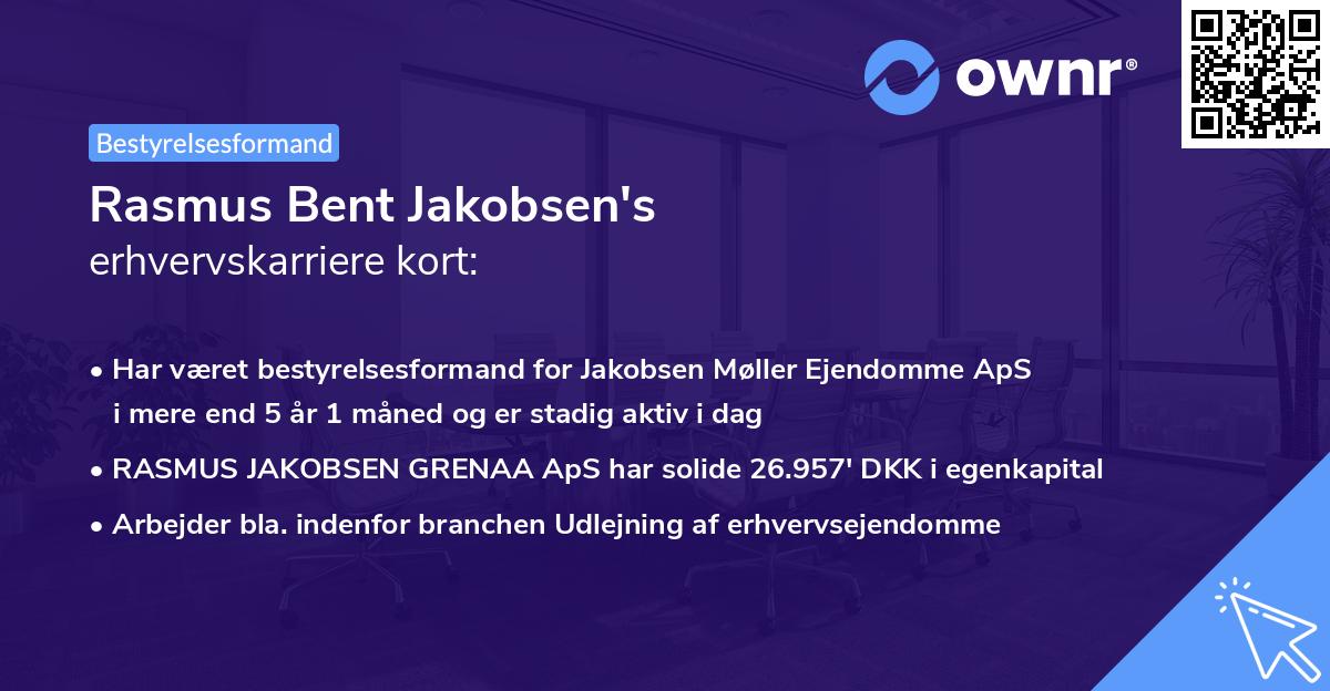 Rasmus Bent Jakobsen's erhvervskarriere kort