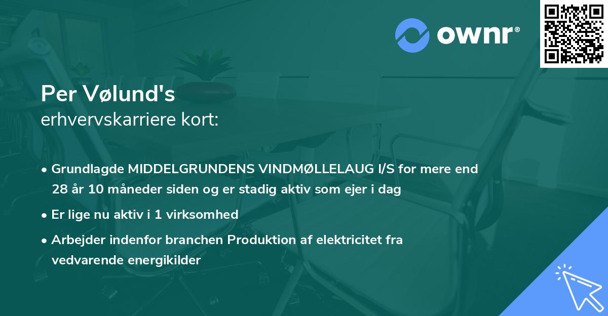 Per Vølund's erhvervskarriere kort