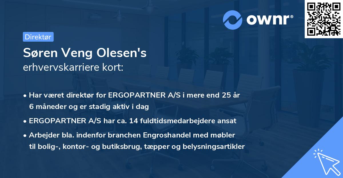 Søren Veng Olesen's erhvervskarriere kort
