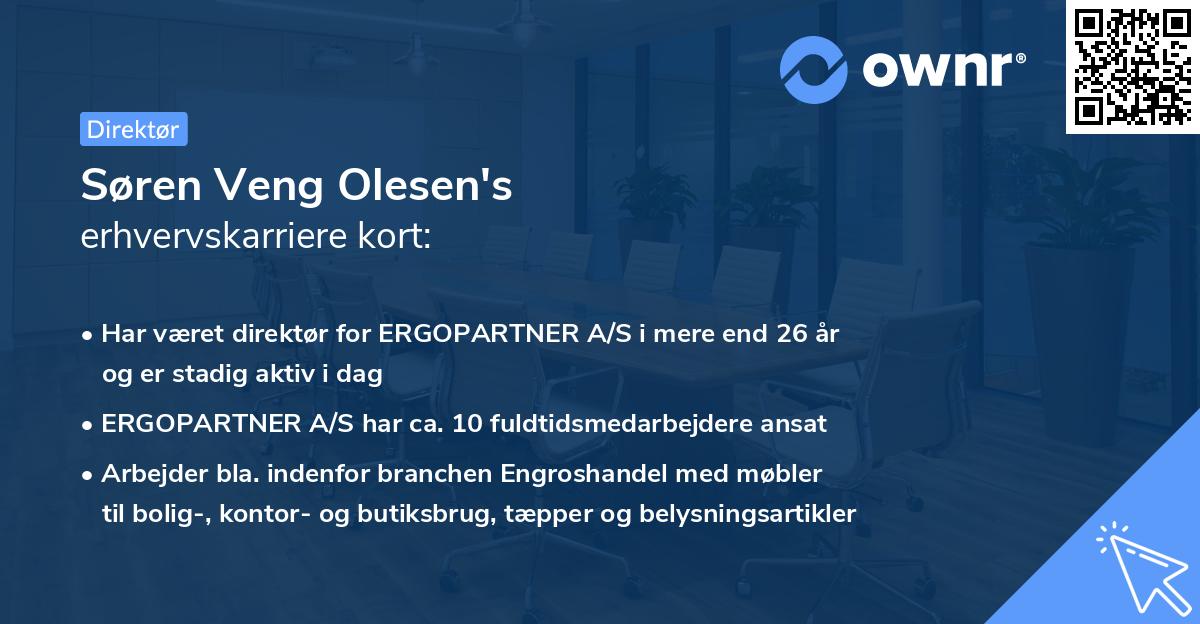 Søren Veng Olesen's erhvervskarriere kort