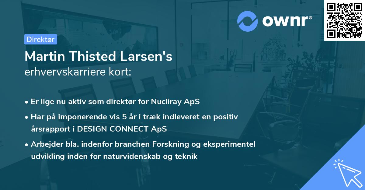 Martin Thisted Larsen's erhvervskarriere kort