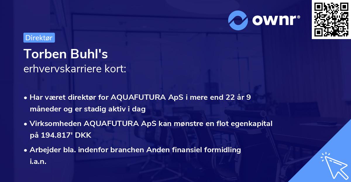 Torben Buhl's erhvervskarriere kort