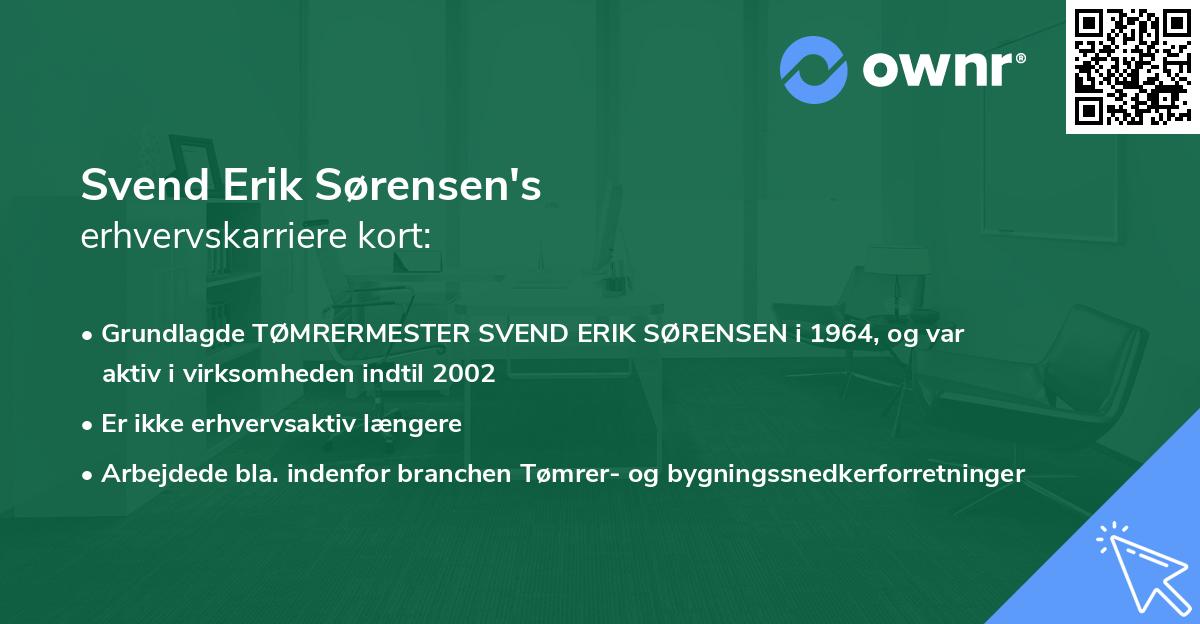 Svend Erik Sørensen's erhvervskarriere kort