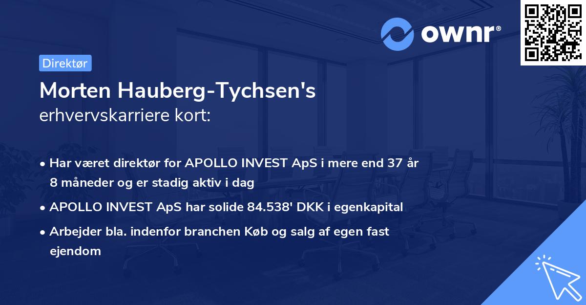 Morten Hauberg-Tychsen's erhvervskarriere kort