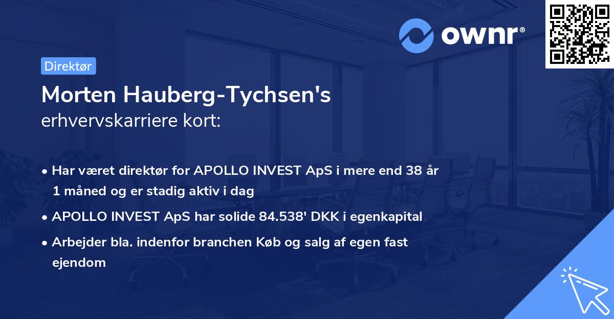 Morten Hauberg-Tychsen's erhvervskarriere kort
