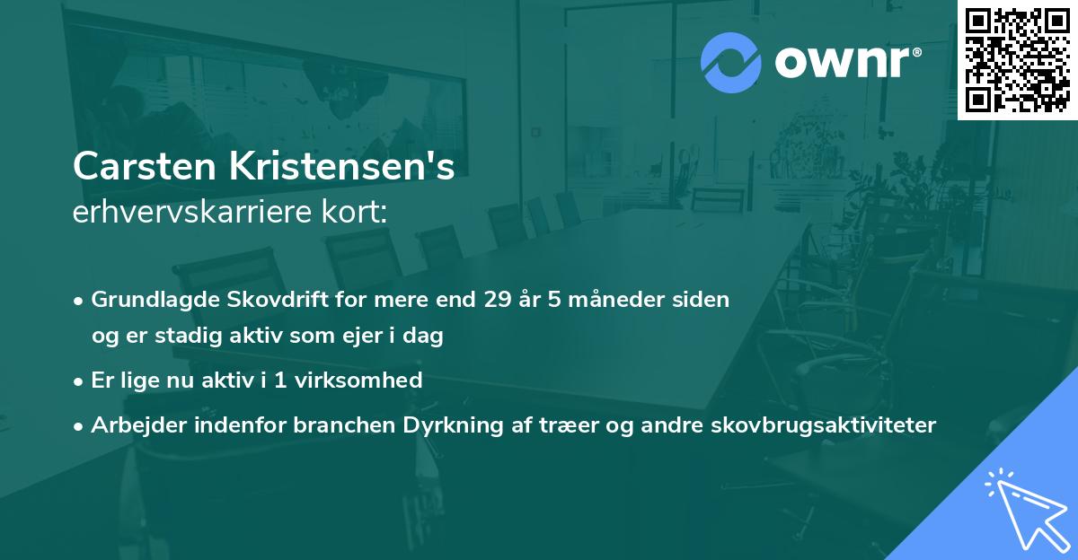 Carsten Kristensen's erhvervskarriere kort