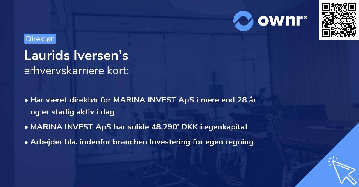 Laurids Iversen's erhvervskarriere kort