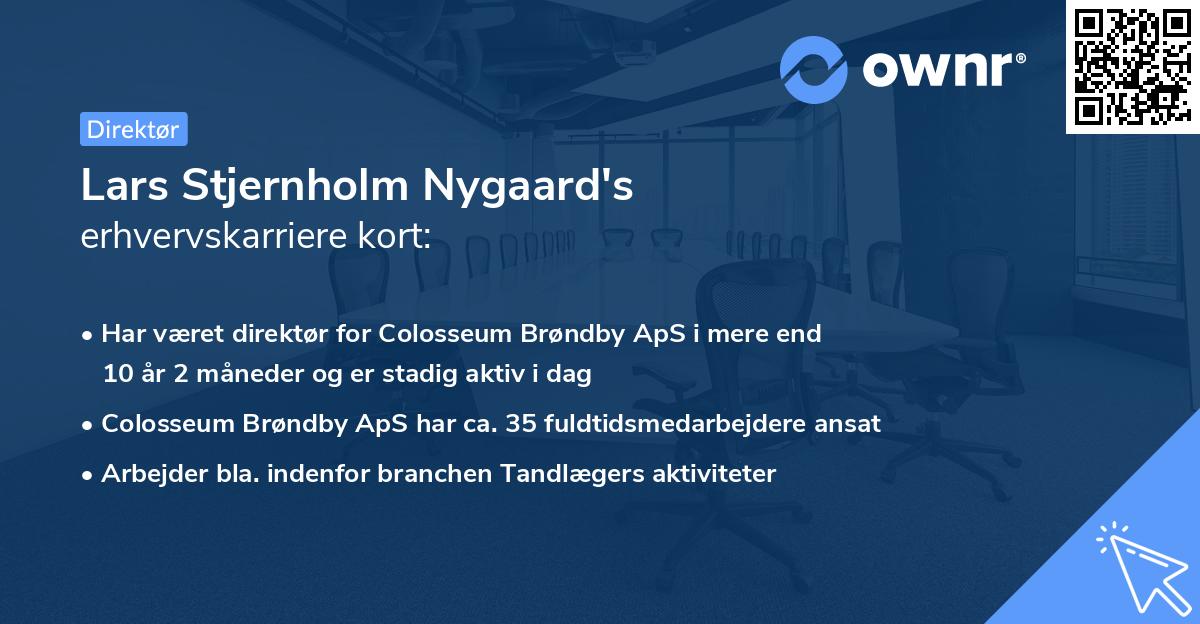 Lars Stjernholm Nygaard's erhvervskarriere kort