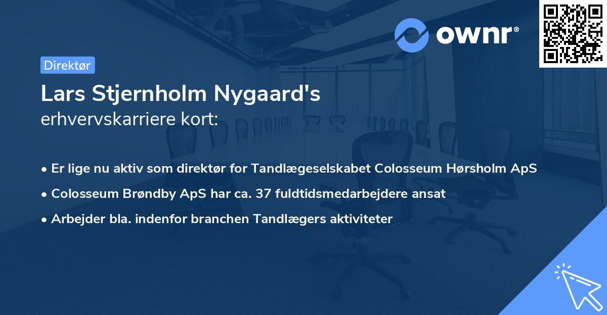 Lars Stjernholm Nygaard's erhvervskarriere kort