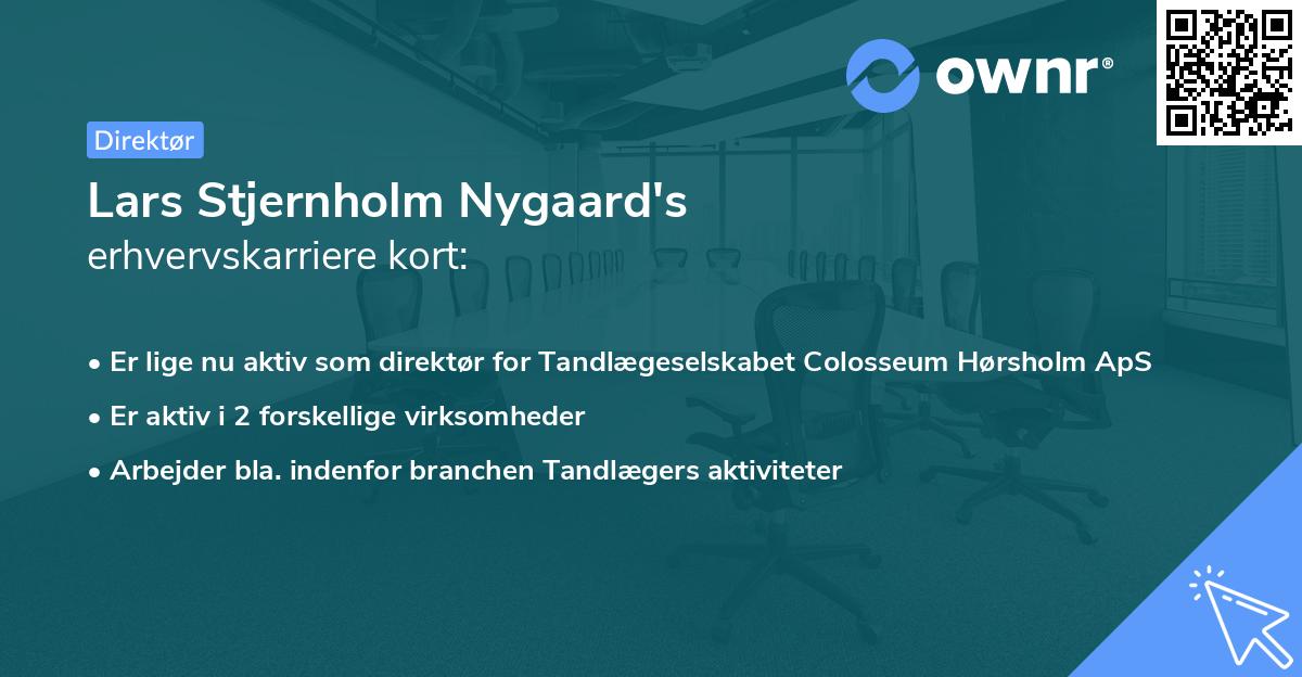Lars Stjernholm Nygaard's erhvervskarriere kort