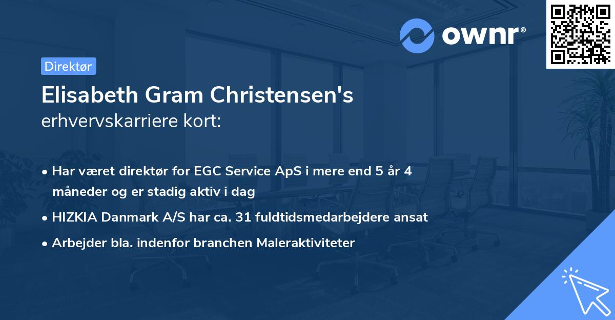 Elisabeth Gram Christensen's erhvervskarriere kort