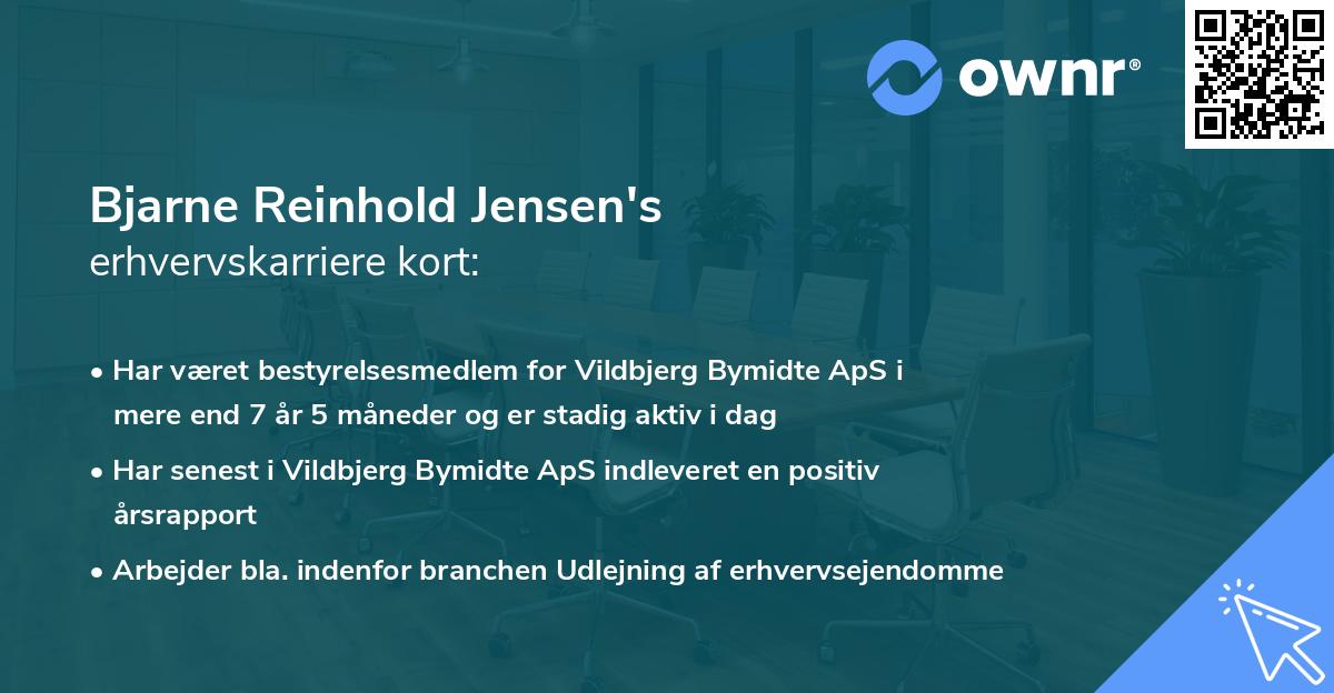 Bjarne Reinhold Jensen's erhvervskarriere kort