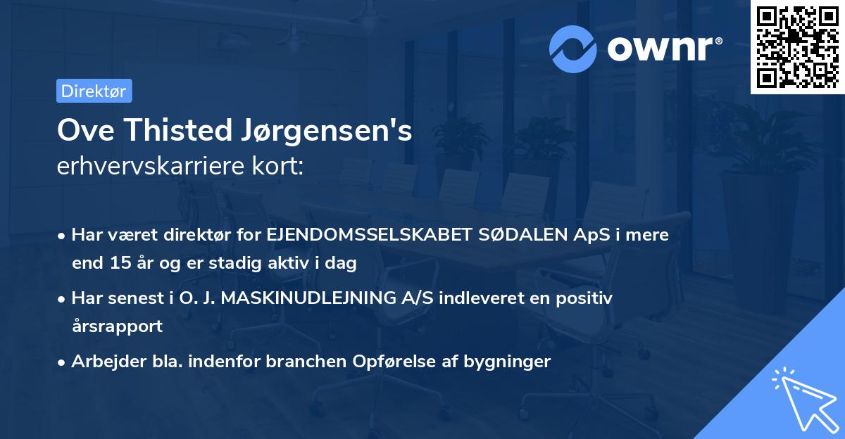 Ove Thisted Jørgensen's erhvervskarriere kort