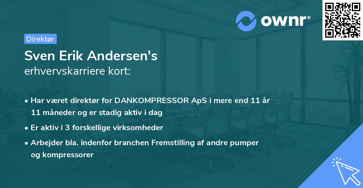 Sven Erik Andersen's erhvervskarriere kort