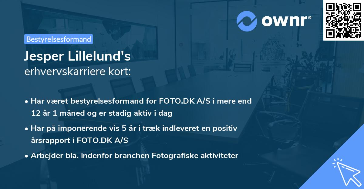 Jesper Lillelund's erhvervskarriere kort