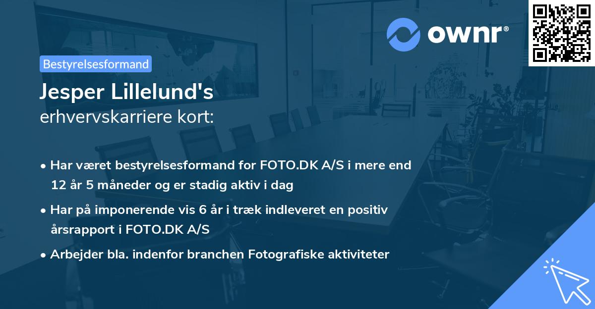 Jesper Lillelund's erhvervskarriere kort
