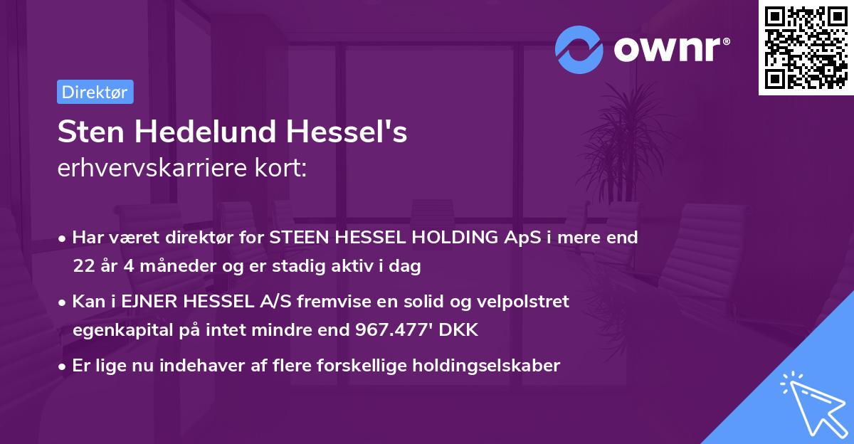 Sten Hedelund Hessel's erhvervskarriere kort