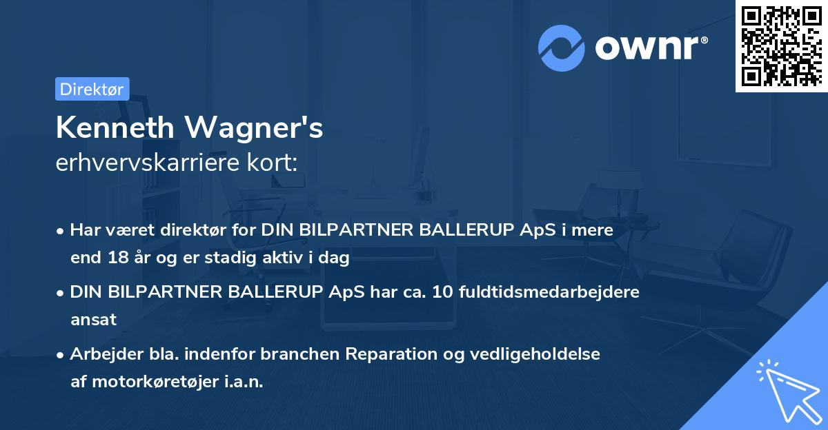 Kenneth Wagner's erhvervskarriere kort