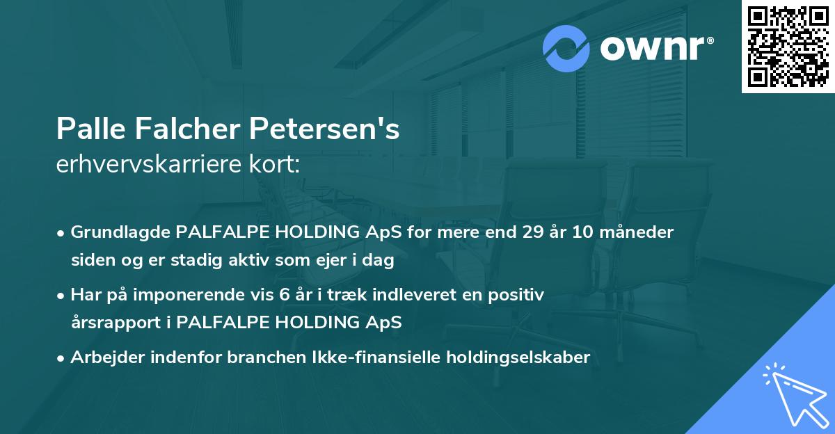 Palle Falcher Petersen's erhvervskarriere kort