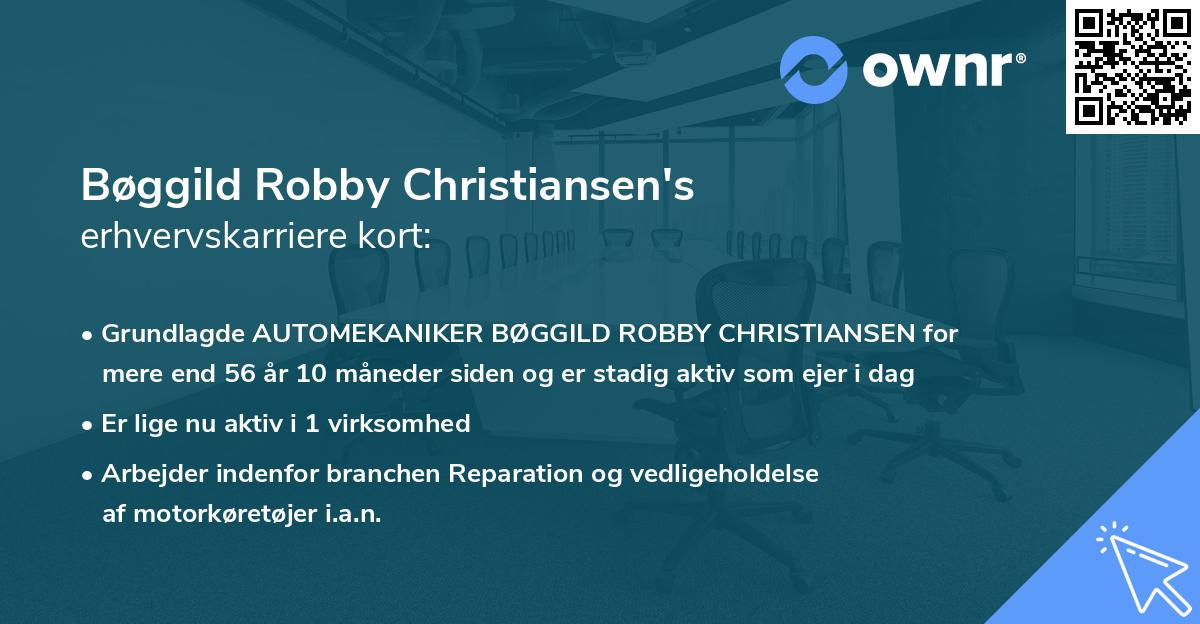 Bøggild Robby Christiansen's erhvervskarriere kort