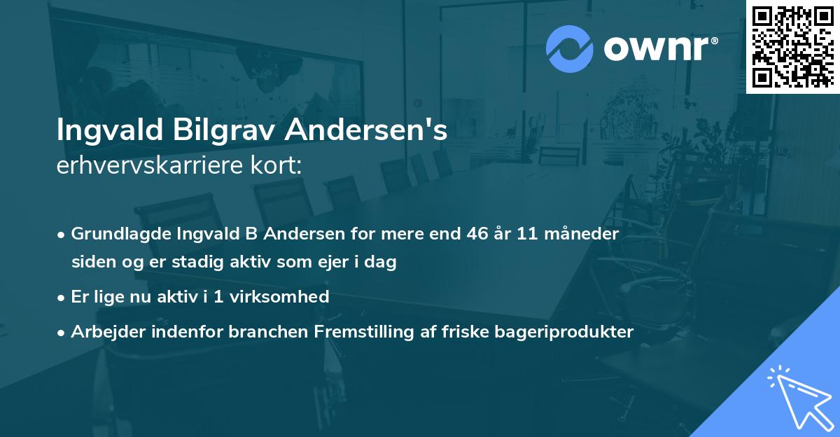 Ingvald Bilgrav Andersen's erhvervskarriere kort