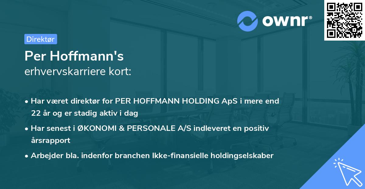 Per Hoffmann's erhvervskarriere kort