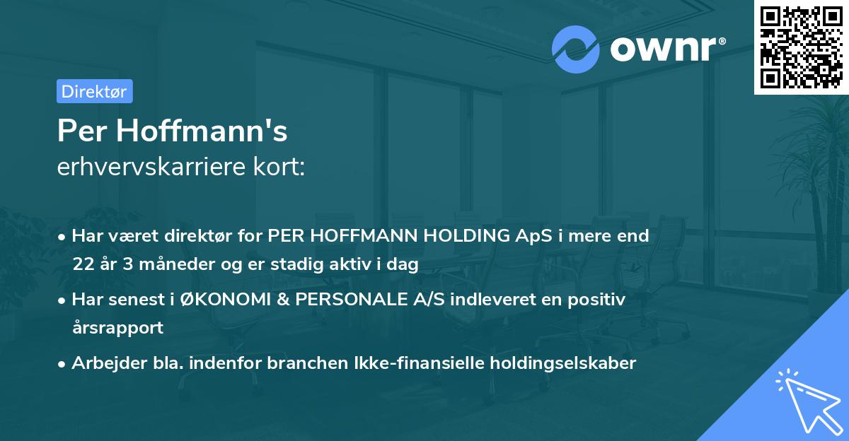 Per Hoffmann's erhvervskarriere kort