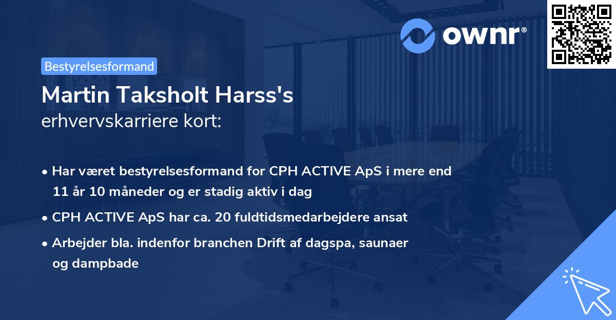 Martin Taksholt Harss's erhvervskarriere kort