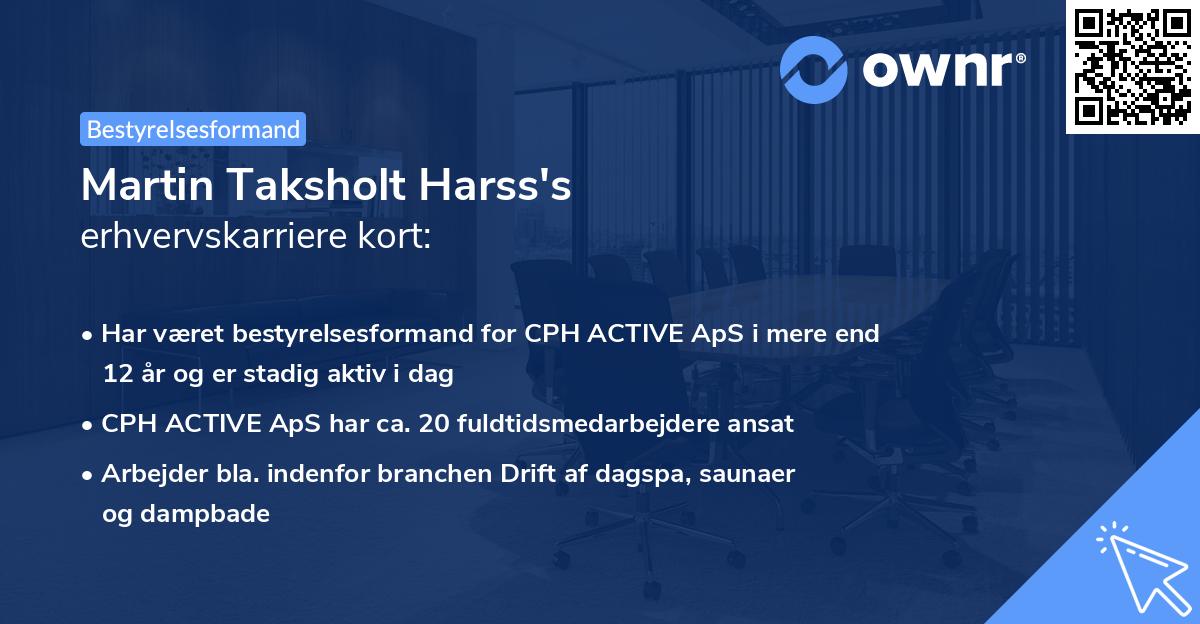 Martin Taksholt Harss's erhvervskarriere kort