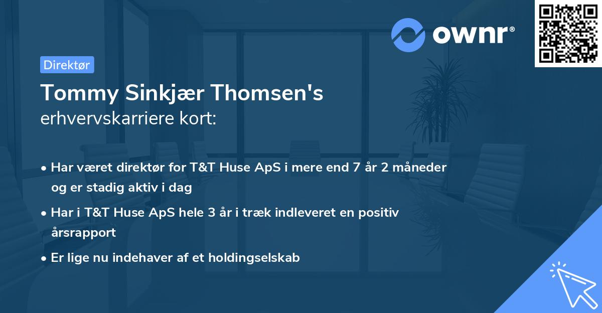 Tommy Sinkjær Thomsen's erhvervskarriere kort