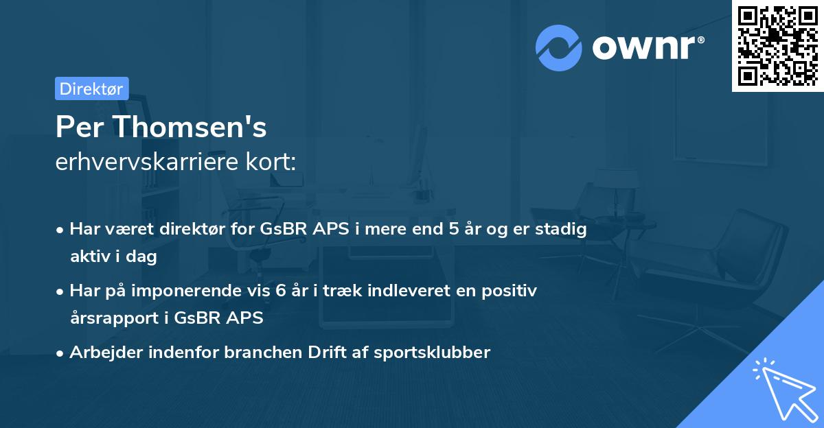 Per Thomsen's erhvervskarriere kort