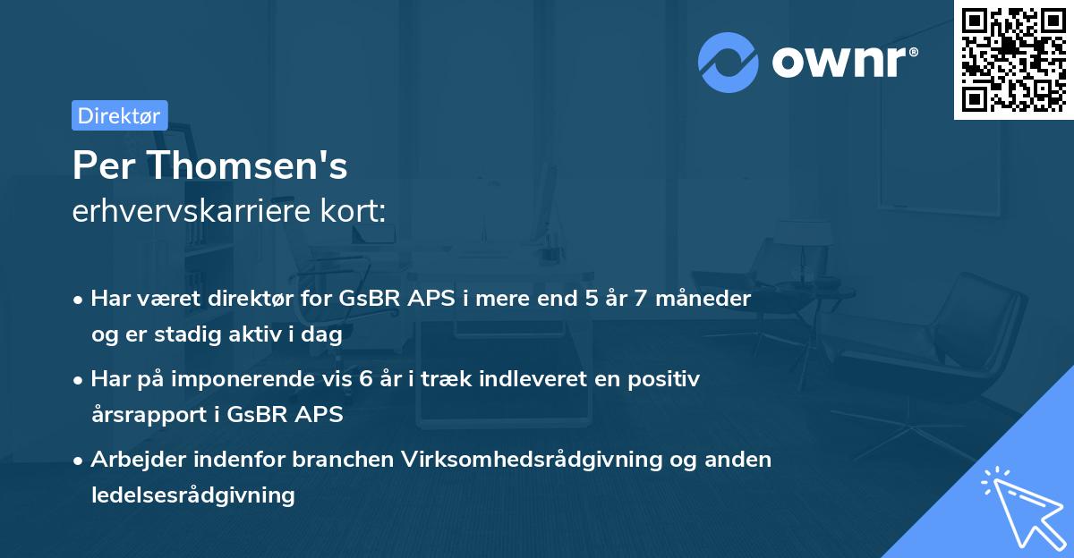 Per Thomsen's erhvervskarriere kort