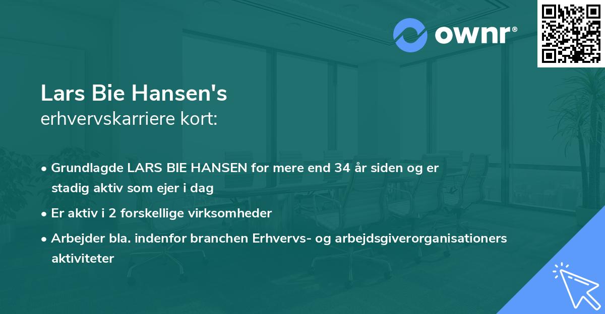 Lars Bie Hansen's erhvervskarriere kort