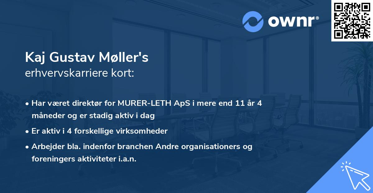 Kaj Gustav Møller's erhvervskarriere kort