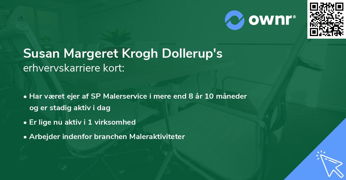 Susan Margeret Krogh Dollerup's erhvervskarriere kort