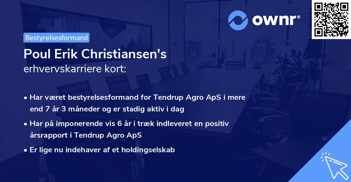 Poul Erik Christiansen's erhvervskarriere kort