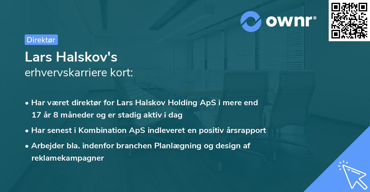 Lars Halskov's erhvervskarriere kort