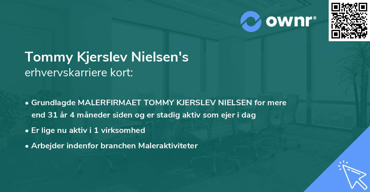 Tommy Kjerslev Nielsen's erhvervskarriere kort
