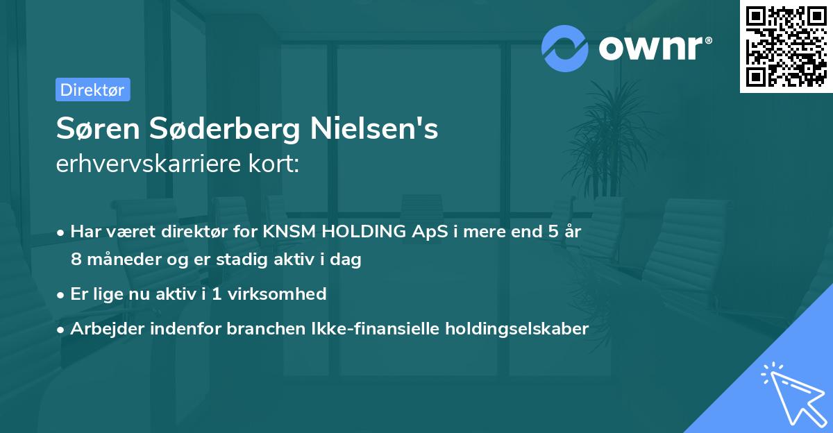 Søren Søderberg Nielsen's erhvervskarriere kort