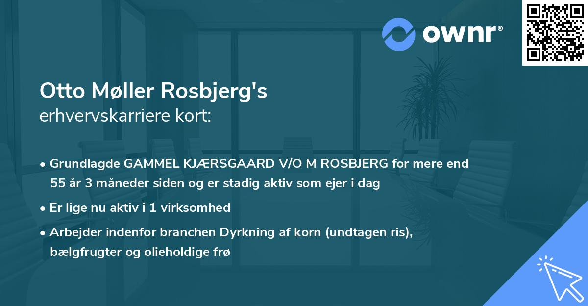 Otto Møller Rosbjerg's erhvervskarriere kort