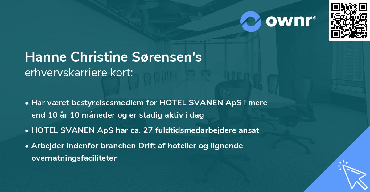 Hanne Christine Sørensen's erhvervskarriere kort