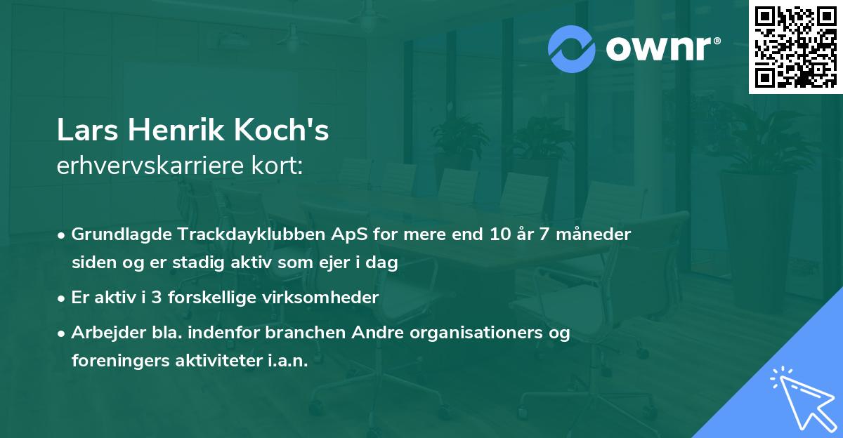 Lars Henrik Koch's erhvervskarriere kort