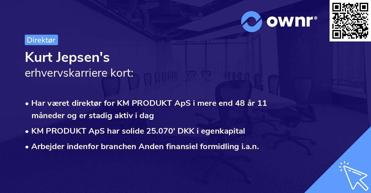 Kurt Jepsen's erhvervskarriere kort